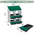 thumbnail image 4 of Heavy Duty Metal Chicken Nesting Box with 4 Compartments, Double-Layer Design – Roll-Away Tray, Easy Egg Collection, Waterproof Roof, Non-Slip Base, Easy Assembly – Poultry Coops, Farms, Backyards, 4 of 7