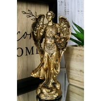 Ebros Bronzed Archangel Saint Barachiel Statue Blessings Of God 5"H Figurine