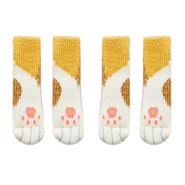 Juego de 16 piezas, adorables fundas para patas de muebles para sillas, protectores de silla con forma de pata de gato resistentes a los arañazos y que ahorran el suelo