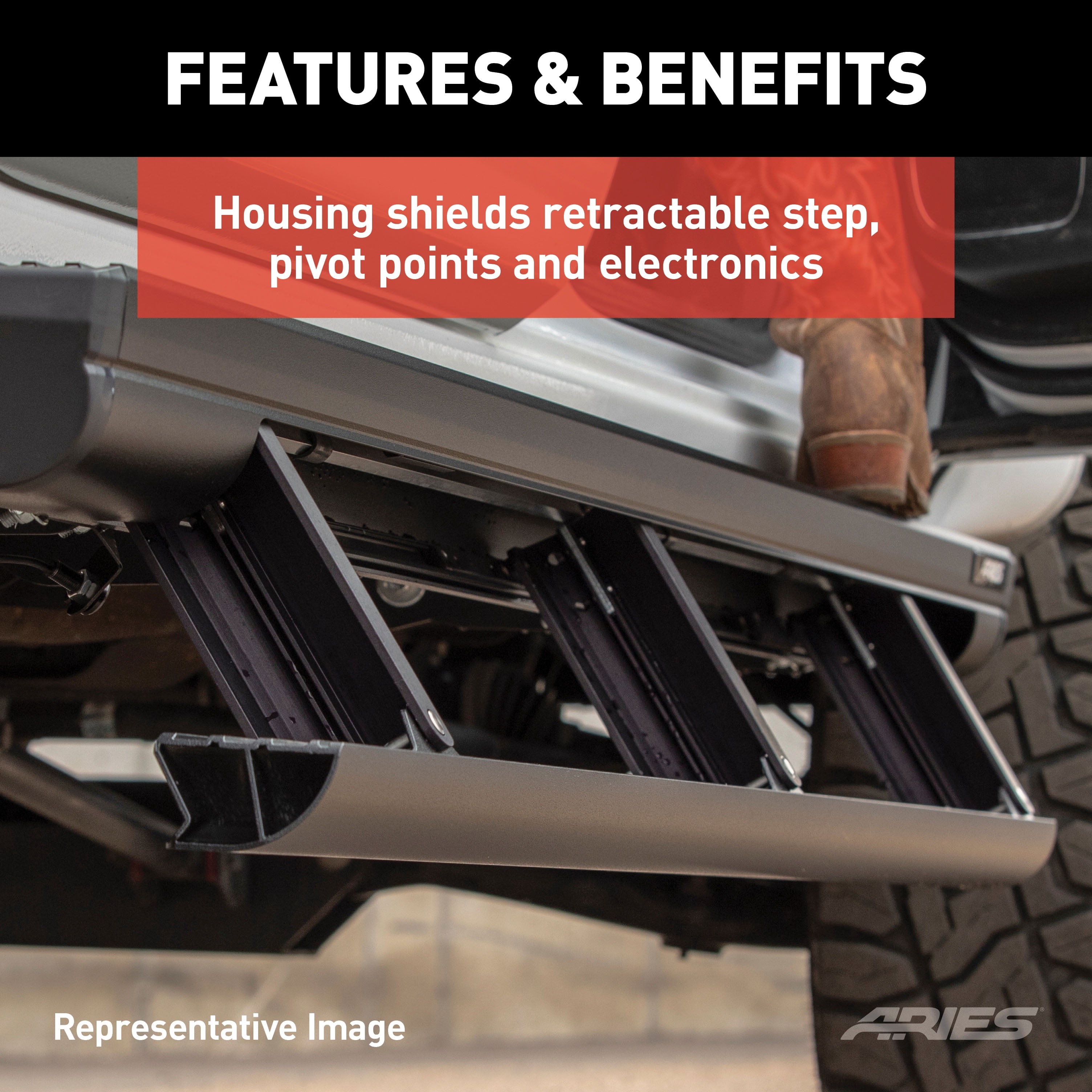 ActionTrac Powered Running Boards Fits select: 2013-2018 RAM 1500, 2009-2012 DODGE RAM 1500