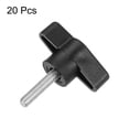 thumbnail image 3 of Uxcell 20 Pieces Wing Knobs M5 x 20mm Tee Stud Knob Thumb Screw Hand Clamping Handle Black, 3 of 6