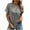Gray, variant on gakvbuo Plus Size Tunic Tops For Womens Summer Tops 2023 Casual Dressy Women's Summer V Neck Leisure Short Sleeve Buttons Solid Tops