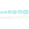 thumbnail image 1 of Unique Bargains Couvercle Extensible en Silicone 12Pack Rond Rectangle Couvercle du Récipient pour Micro-Ondes 2Color, 1 of 6