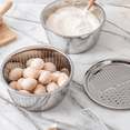 thumbnail image 6 of COOK WITH COLOR Stainless Steel Mixing Bowls Set - Nesting Bowls with Non-Slip Bottom and Easy-Grip Handles, Silver, 3 Pieces, 6 of 6