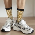 thumbnail image 4 of Uemuo Gold Drops Pattern Women's Crew Socks, Soft Durable Breathable Moisture-Wicking with Odor Control Cotton socks, 4 of 9