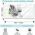thumbnail image 2 of 2 Pack Hand Bath Towel, Dragonfly Fingertip Towel Bathtub Decorative Bath Towel Bathroom Kitchen Towel Set Highly Absorbent SPA Gym Towels 14x28 Inch, 2 of 14