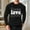 Black, variant on EchfiProm Mens Graphic Tees Valentine Shirts Navy Long Sleeve Crewneck Waffle Tops for Adult Love 2XL
