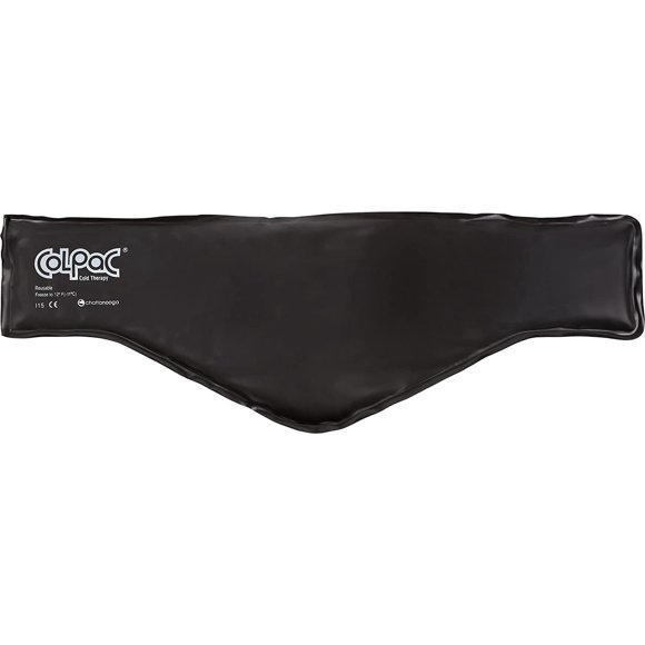 Chattanooga ColPac - Reusable Gel Ice Pack - Black Vinyl - Neck Contour - 21 inches - Cold Therapy - Knee, Arm, Elbow, Shoulder, Back - Aches, Swelling, Bruises, Sprains, Inflammation