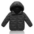 thumbnail image 5 of MEZZALL Warm Girls Down Jacket Winter Coats Kids Lightweight Long Sleeve Outerwear Solid Color Windproof Cold Weather Insulated Hooded With Soft Fabric Comfort And Play Relaxed Fit Child Streetwear, 5 of 9