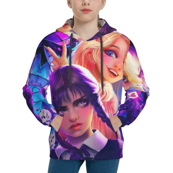 Wednesday Movie Unisex Printed Pullover Hoodie Sweatshirt For Boys Girls Teen