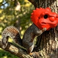 thumbnail image 4 of Secfreeship Orange Dinosaur Squirrel Feeder, Funny Hanging Animal Mask, Novelty Outdoor Yard Decor, for Garden Tree Backyard, Funny Gift for Pet Lovers, 4 of 5
