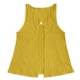 thumbnail image 6 of Yubnlvae Women's Backless Round Neck Vest - Cross-Strap Slim Fit Bralette Top | Back Hollow Round Neck Slim Fit Strapless Women's Vest (Yellow | M), 6 of 6