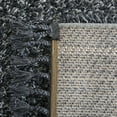 thumbnail image 6 of SAFAVIEH Pro Lux Ivy Geometric Fringe Shag Area Rug, Cream/Blue, 8' x 10', 6 of 9