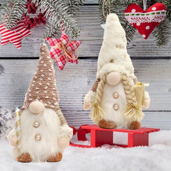 Christmas Plush Gnome with Light, Handmade Swedish Tomte Elf Decorations Scandinavian Nisse Tomte Christmas Gnomes Christmas Ornaments Farmhouse Gnomes for Holiday Party Home Decor