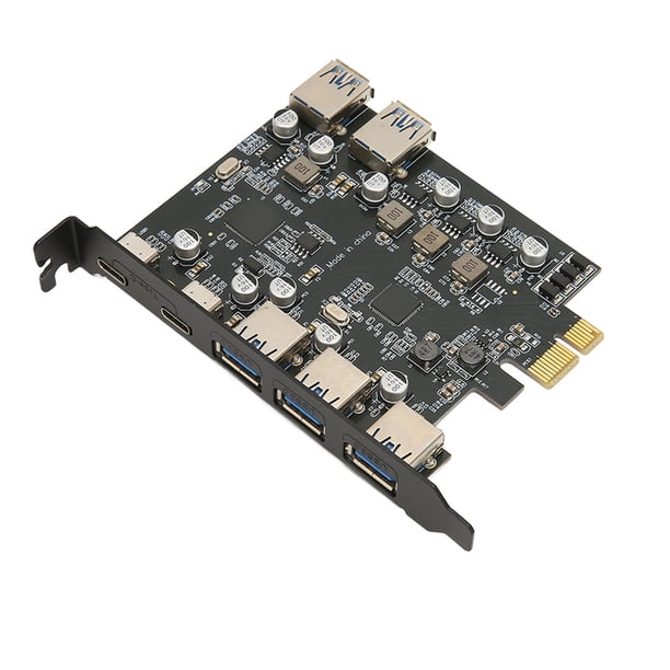 Tarjeta De Expansión Pci PCI E A USB, 7 Puertos, Tarjeta PCI Express USB De 5Gbps Con 2 Puertos USB 3.0 Traseros Para Xp, OS X,