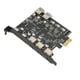 thumbnail image 1 of Tarjeta De Expansión Pci PCI E A USB, 7 Puertos, Tarjeta PCI Express USB De 5Gbps Con 2 Puertos USB 3.0 Traseros Para Xp, OS X,, 1 of 7
