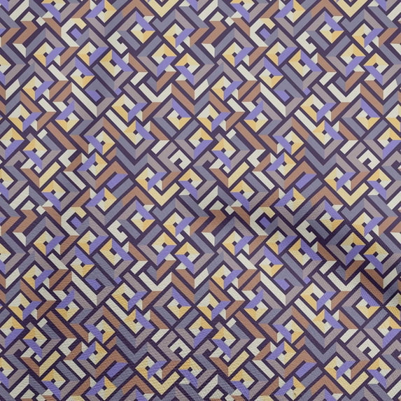 oneOone Viscose Jersey Violet Fabric Geometric Sewing Craft Projects Fabric Prints By Yard 60 Inch Wide
