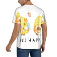 thumbnail image 2 of Hirioo Bee Happy Sunflower Gnomes for Men's Baseball T-shirt Shirts Short Sleeve Casual Summer Button Stretch T Shirts,Size S-4XL-4X-Large, 2 of 7