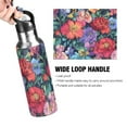 thumbnail image 4 of Yayeee 33oz Insulated Water Bottle Double Wall Stainless Steel with Flip Straw Lid, Serene Floral Pattern, 4 of 7