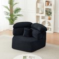 thumbnail image 5 of Leumius 53" Single Sofa,Oversized Modular Sofa Lounge Chair with Stylish Envelop Sesign Pillow,Pentagonal Sofa Boneless Couch for Living Room,Black Corduroy, 5 of 15