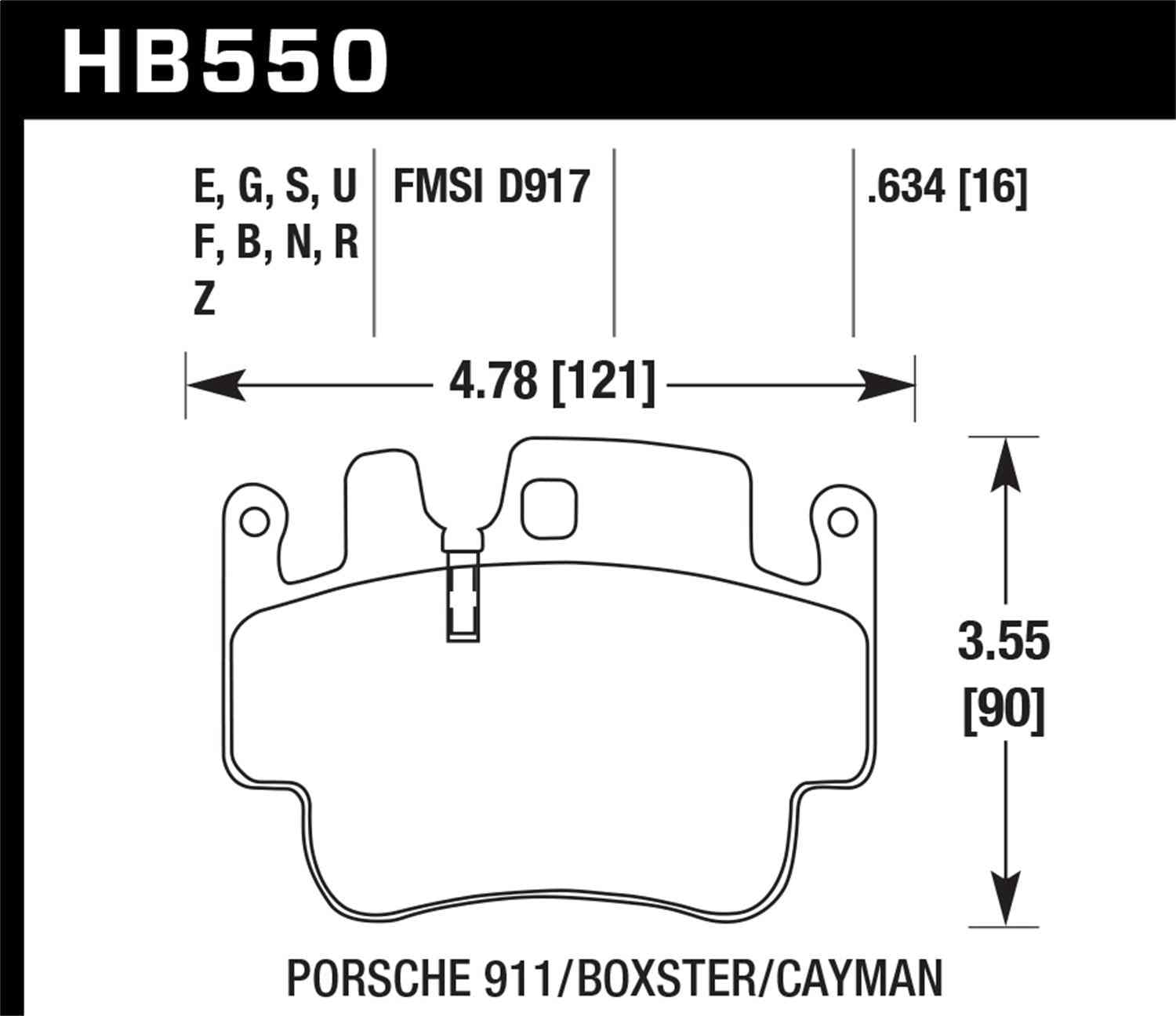 Hawk 98-05 Porsche 911 Front & Rear / 00-07 Boxster / 06 Cayman Front DTC-60 Race Brake Pads Fits select: 2002-2003 PORSCHE 911 CARRERA 2/CARRERA 4, 2005 PORSCHE 911 NEW GENERATION CARRERA S