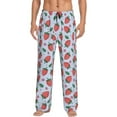 thumbnail image 2 of Kdxio Strawberries Print Men's Sleep Pajama Pant Lounge Pants with Pockets, 2 of 8