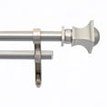 thumbnail image 5 of Deco Window 72 to 144 inches Extendable Double Curtain Rod with Decorative Finials (3/4'' Diameter, Satin Silver), 5 of 9