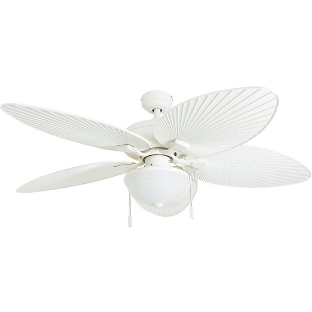 Honeywell Inland Breeze 52 White Outdoor Led Ceiling Fan With Light Plastic Wicker Blades Com White Outdoor Led Ceiling Fan, Plastic Ceiling Fan Blades