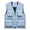Blue, variant on Fewfanhot Men Stand Collar Multi Pocket Zip Up Utility Vest Outdoor Fishing Hunting Sleeveless Cargo Waistcoat