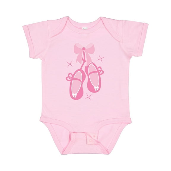 Inktastic Ballerina Pink Ballet Slippers Girls Baby Bodysuit