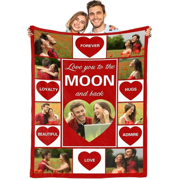AISENIN Personalized Christmas Couple Gifts Unique Birthday Anniversary Wedding Valentines Gifts for Boyfriend Girlfriend I Love You Gift Couples Blanket