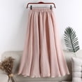 thumbnail image 2 of Women Summer Cotton And Half Skirt High Waist Slim Mid-Length A-Line Loose Elastic Belt Skirt Club Basic Leisure Dailywear, 2 of 4