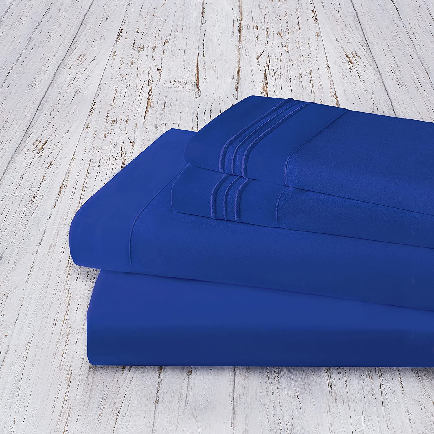 Bed Sheet Set - Brushed Microfiber Bedding - Bedding Sheets & Pillowcases - Deep Pockets - Easy Fit - Breathable & Cooling Sheets, Queen, Royal Blue
