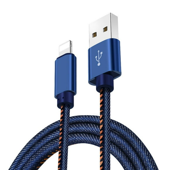 fastboy Câble de Chargement de Données de Téléphone en Denim de 1 Mètre de Remplacement pour iPhone Remplacement pour Ligne de Données Android Type-C