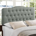 thumbnail image 5 of Modern Contemporary King Size Fabric Headboard, Grey Fabric, 5 of 5