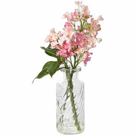 Lilac In Glass Bottle, Pink
