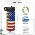 thumbnail image 4 of Easygdp American Flag And Baseball 18oz Sports Insulated Kettle With Straw Insulated Water Bottle For Running Hiking Cycling Climbing Man'S Womens Sports Water Bottle, 4 of 8