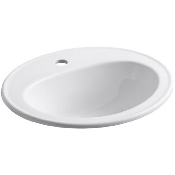 KOHLER K219610 Pennington SelfRimming Bathroom Sink, White Walmart.ca