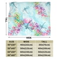 thumbnail image 3 of Kll Fleece Blanket Plush Throw Blanket Dragonfly Floral,Soft Fuzzy Cozy Flannel Blanket For Couch Sofa Bed.(60"X50"), 3 of 9