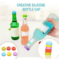 Reusable Silicone Bottle Caps (6 Pack) Are for Sealing Beverage Bottles