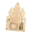 thumbnail image 2 of Tablero de actividades Montessori para niños, Material artesanal, juguetes de viaje de madera, juguetes sensoriales portátiles, juguetes educativos pa Castillo, 2 of 9