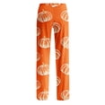thumbnail image 5 of QWKLEAJ Halloween Pajama Pants Women Loose Fit Elastic Waist Lounge Pants Holiday Party Sleepwear Casual Home Trousers Novelty Print Long Bottoms Comfy Loungewear Festive Nightwear, 5 of 9