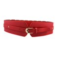 thumbnail image 6 of Women Wide Stretchy Belt PU Leather with Buckle Waist Seal Belt for Jumpsuit Red, 6 of 8