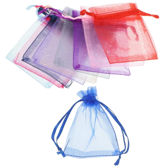 TABLETREANDS 100Pcs Assorted Color Favor Bags Simple Design Gift Option for Wedding and Birthday 3.54X2.75X0.04in