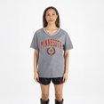thumbnail image 4 of Women's Gameday Couture Gray Minnesota Golden Gophers Iconic Edge Rhinestone V-Neck T-Shirt, 4 of 7