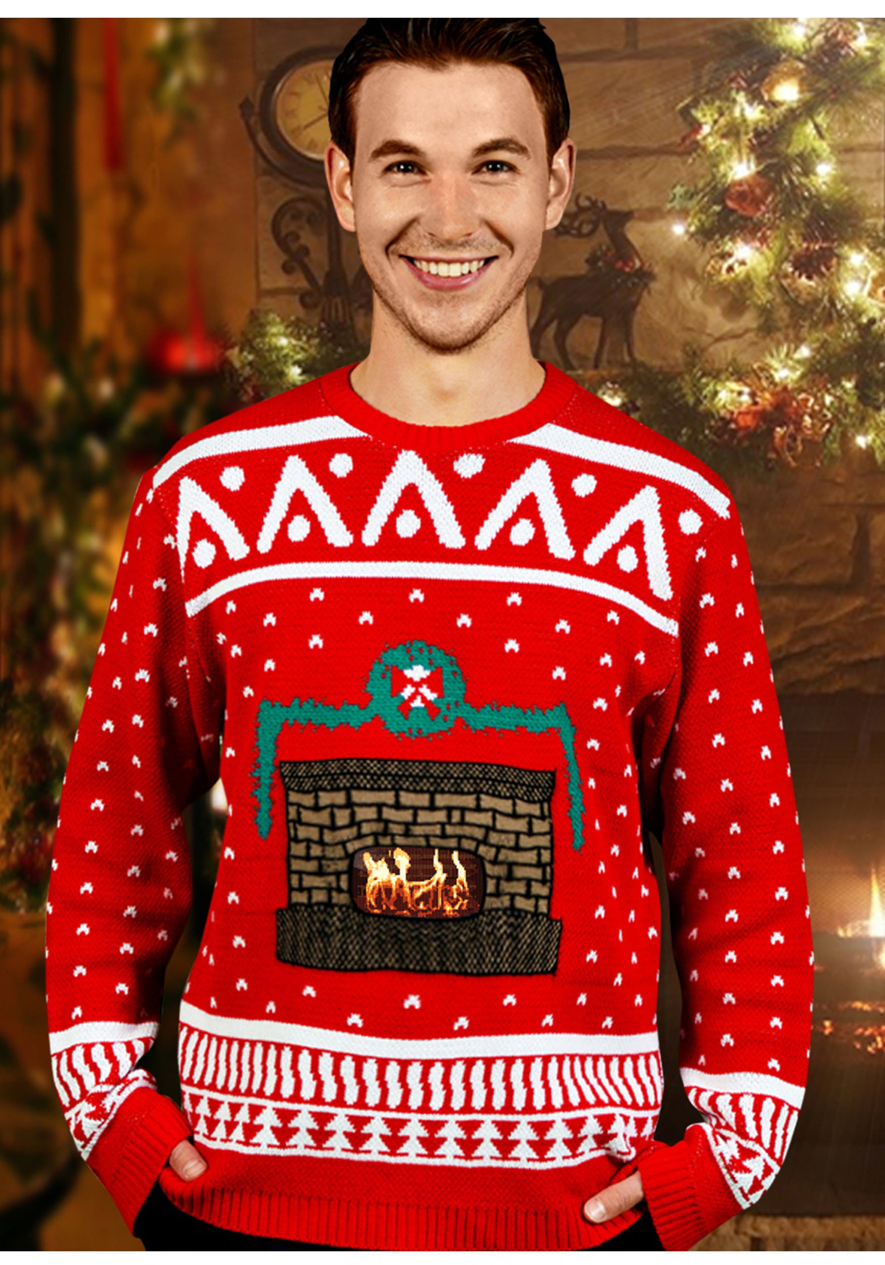 Morphsuits Crackling Fireplace Sweater 