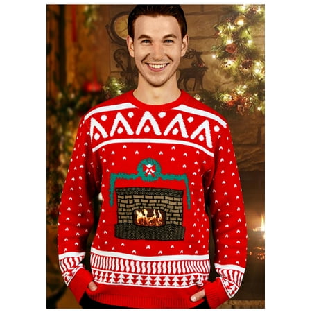 Crackling Fireplace Sweater Walmart Com