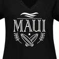 thumbnail image 4 of Inktastic Maui Hawaii Surfing Women's Plus Size V-Neck T-Shirt, 4 of 5