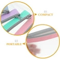 thumbnail image 5 of WRITWAA 4Pcs Rectangular Money Pouch for Business Settings Pink PVC Envelope Wallet, 5 of 5