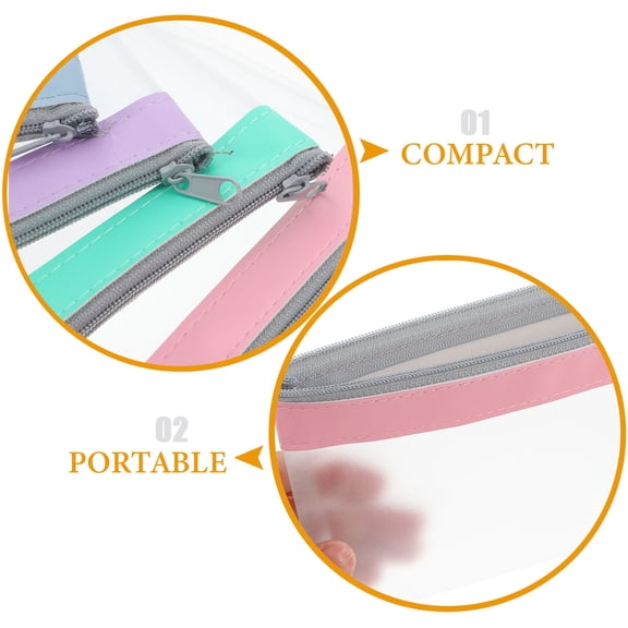 Dayesque 4-Pack Small Clear Money Bags with Zipper Closure, Cash Envelopes and Check Pouches for Budgeting and Secure Storage